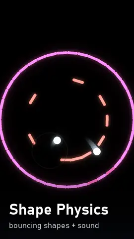 Shape Physics: balls breaking out of a spinning pink ring